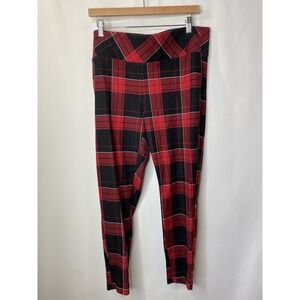 Torrid Womens Plaid Pants Size 2 Christmas Holidays Stretch Leggings Punk Egirl